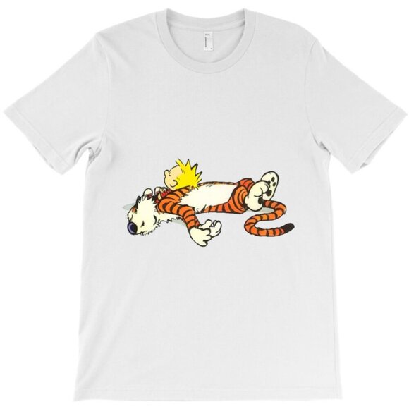 Calvin And Hobbes Tired Funny Comic Cartoon Humor Quote Graphic T-Shirt 81 - Picture 1 of 5